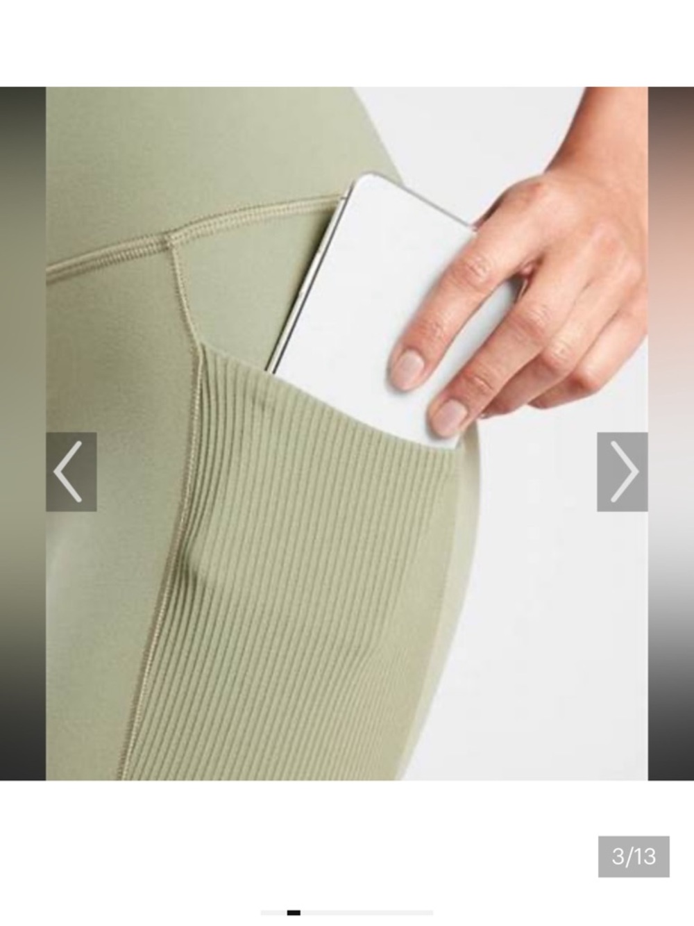 Athleta Olive Sage High-Rise Seam Detail Leggings with Cutout Accents - Picture 7 of 14